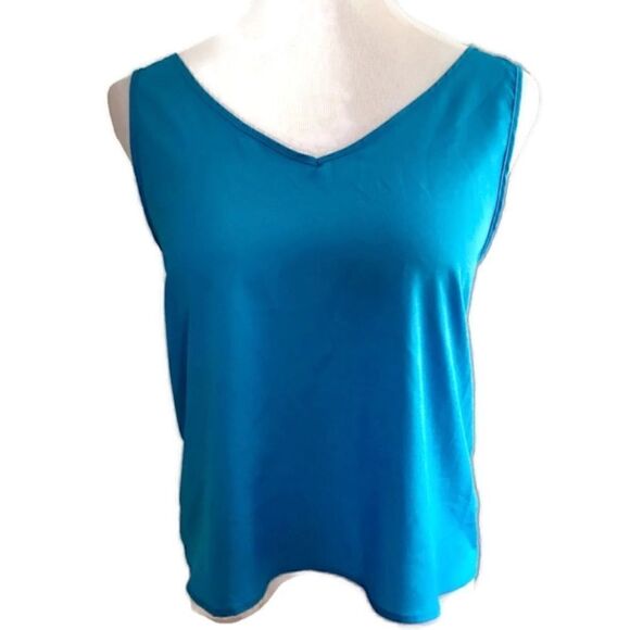 One Clothing Turquoise Sleeveless Tank Shell Sz M - Picture 1 of 6
